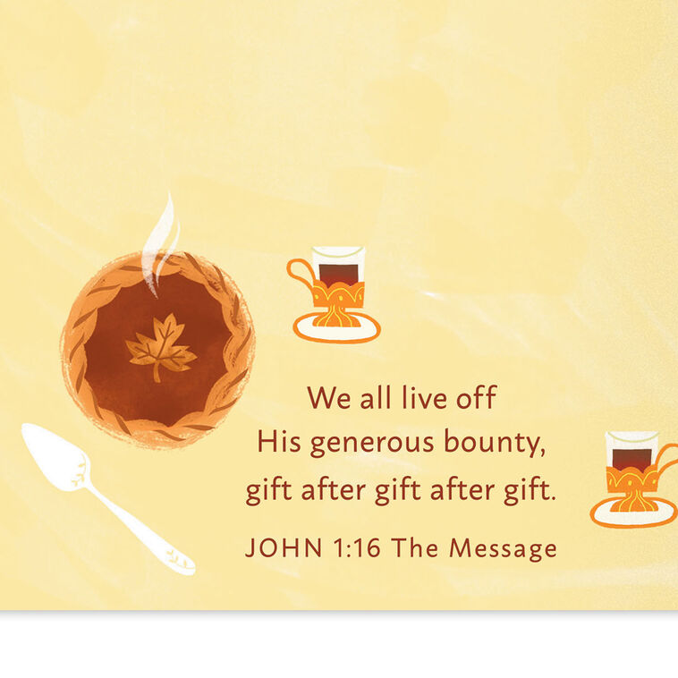 Hallmark Enjoy God's Wonderful Gifts Religious Thanksgiving Card