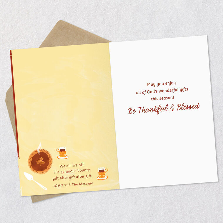 Hallmark Enjoy God's Wonderful Gifts Religious Thanksgiving Card