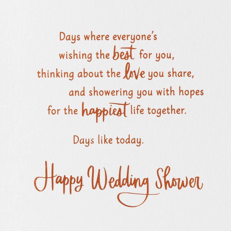 Hallmark Enjoy The Days To Come Wedding Shower Card
