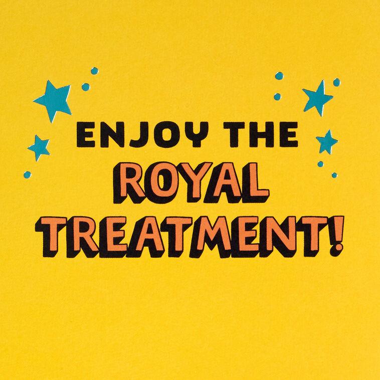 Hallmark Enjoy The Royal Treatment 5th Birthday Card With Crown And Stickers