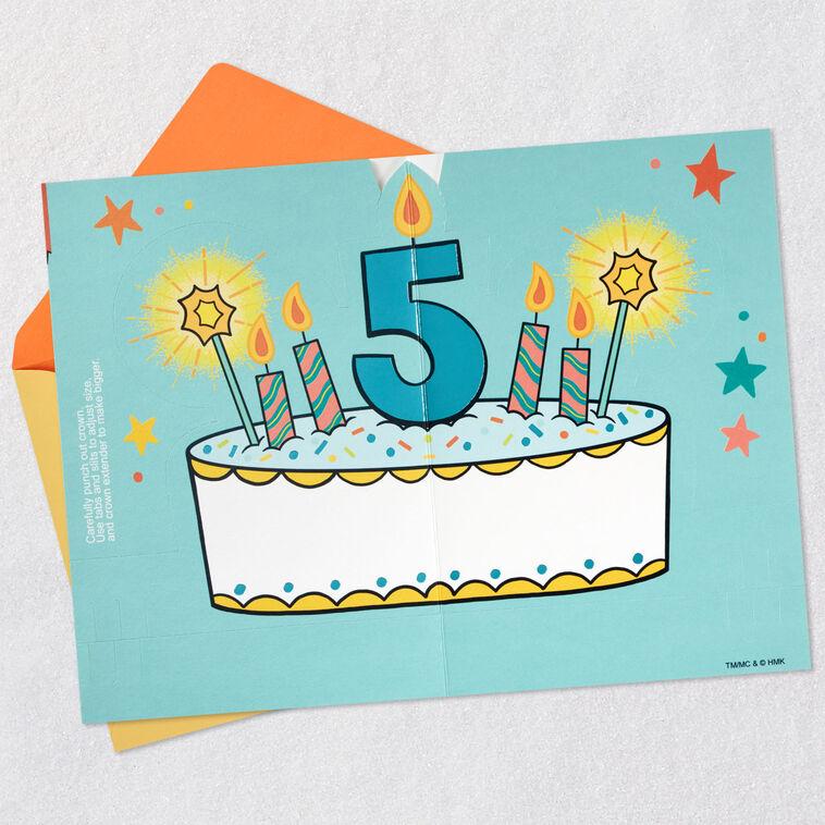 Hallmark Enjoy The Royal Treatment 5th Birthday Card With Crown And Stickers
