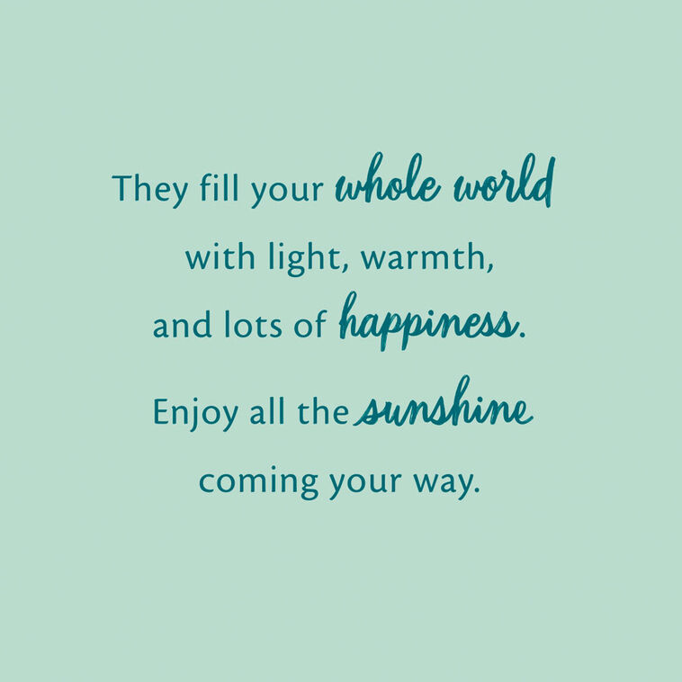 Hallmark Enjoy The Sunshine Coming Your Way Gift Card Greeting New Baby Card