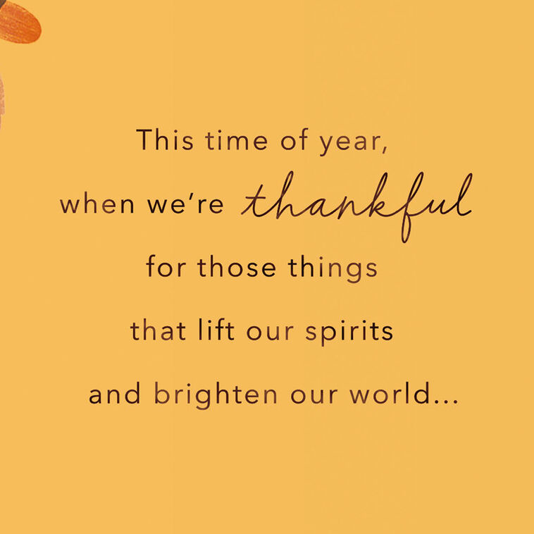 Hallmark Especially Thankful For You Thanksgiving Card