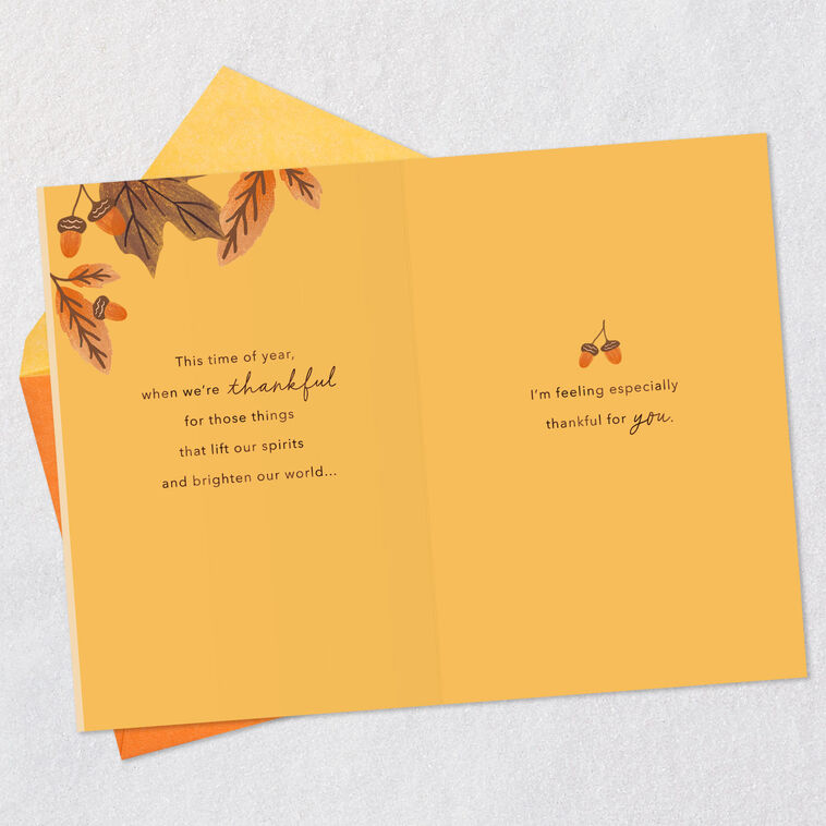 Hallmark Especially Thankful For You Thanksgiving Card