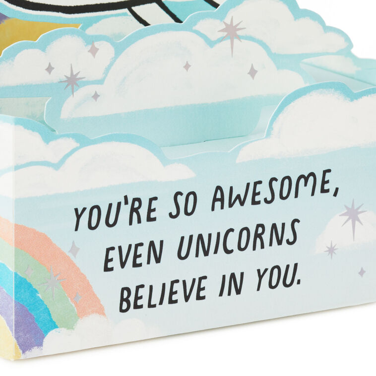 Hallmark Even Unicorns Believe In You Funny Pop-Up Card