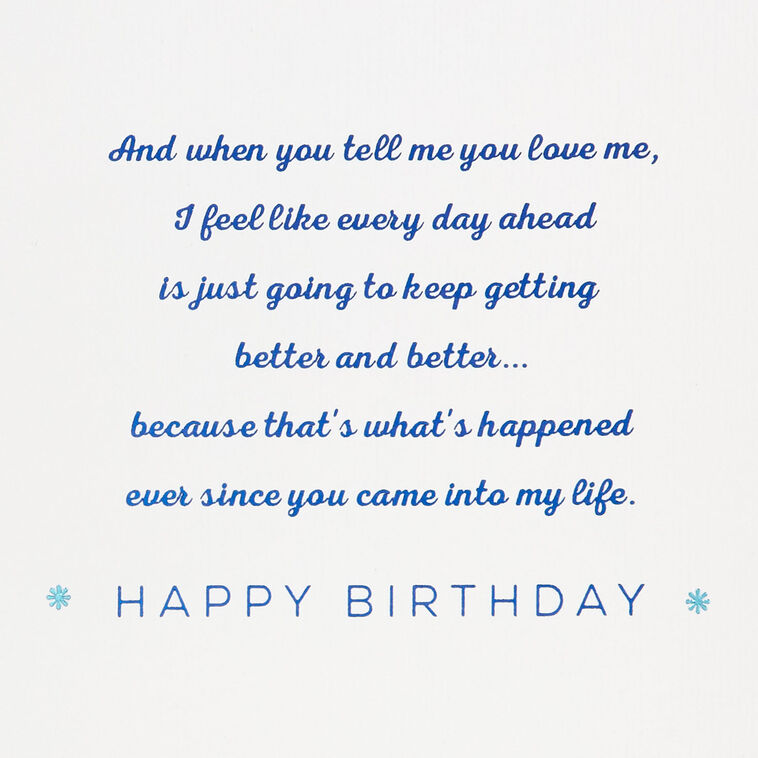 Hallmark Every Day Gets Better With You Romantic Birthday Card