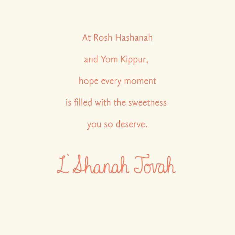 Hallmark Every Moment Filled With Sweetness Rosh Hashanah Card