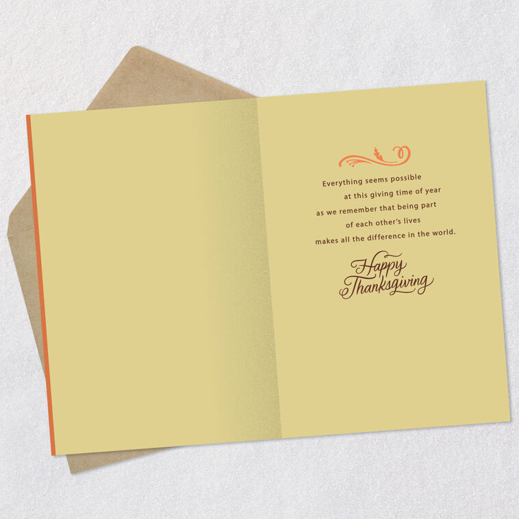 Hallmark Everything Seems Possible Thanksgiving Card
