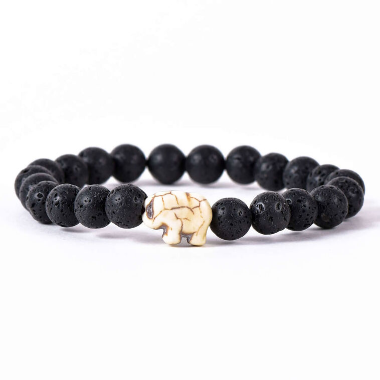 hallmark Fahlo Lava Stone Elephant Expedition Bracelet