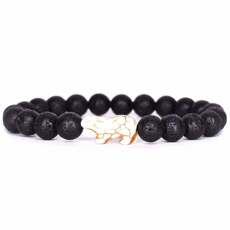 hallmark Fahlo Lava Stone Polar Bear Venture Bracelet