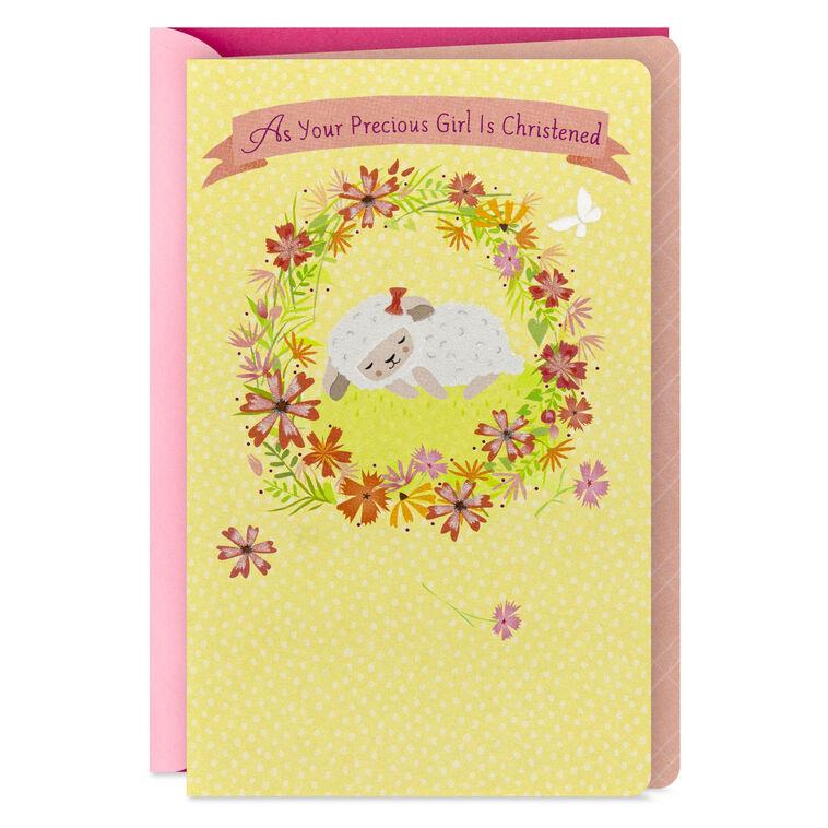hallmark Faith Hope and Love Religious Christening Card for Baby Girl