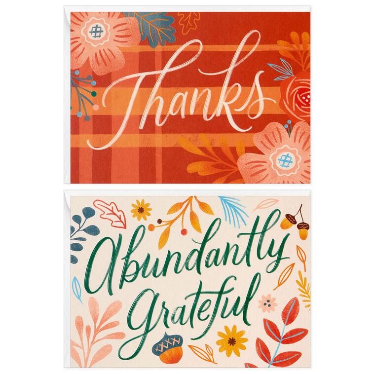 Hallmark Fall Florals Assorted Blank Thank-You Note Cards Pack Of 50