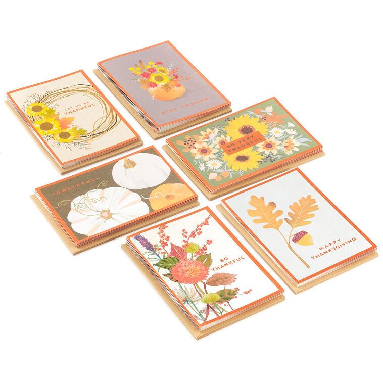 hallmark Fall Flowers Thanksgiving Cards Assortment Pack of 36