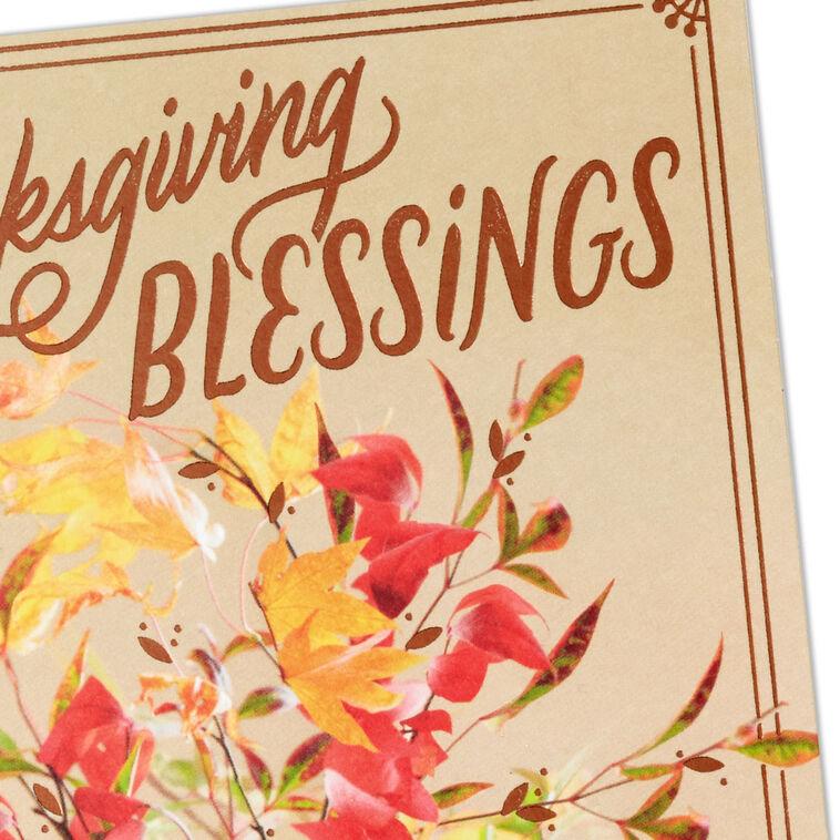Hallmark Fall Foliage Bouquet Religious Thanksgiving Cards Pack Of 6