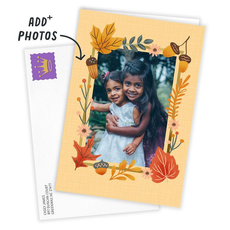 Hallmark Fall Leaves Frame Custom Thanksgiving Card