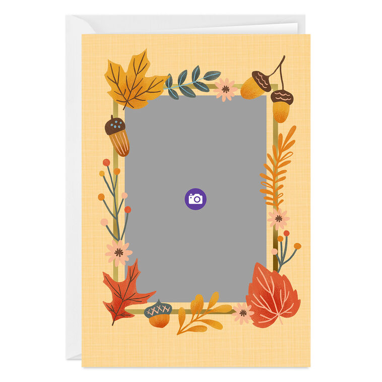 Hallmark Fall Leaves Frame Custom Thanksgiving Card