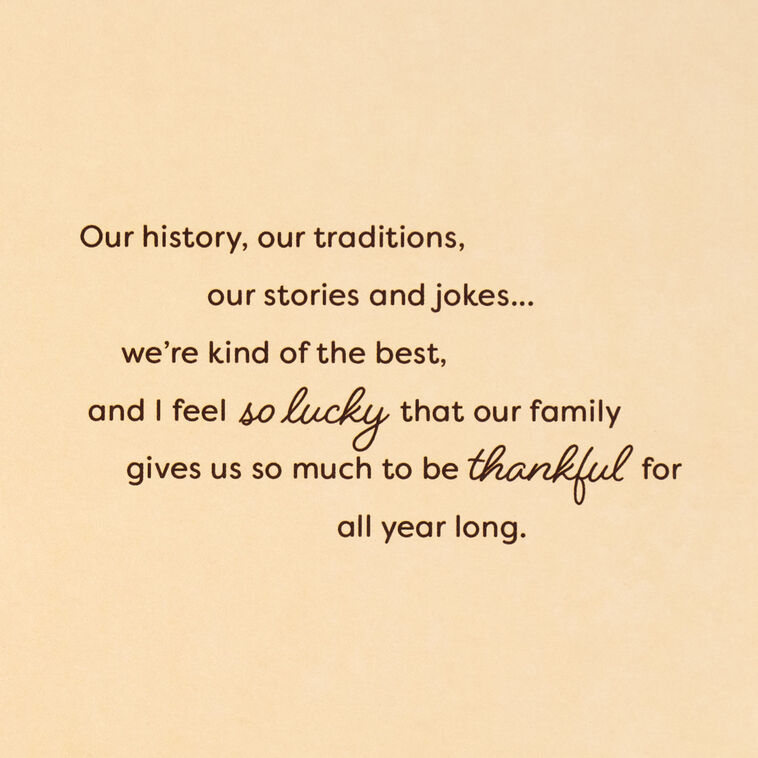 Hallmark Family Is Everything Customizable Thanksgiving Card With Title Stickers