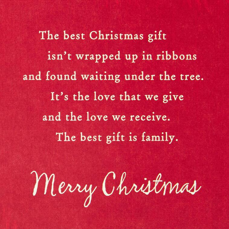 Hallmark Family Is The Best Gift Christmas Card For Son And Daughter-in-Law
