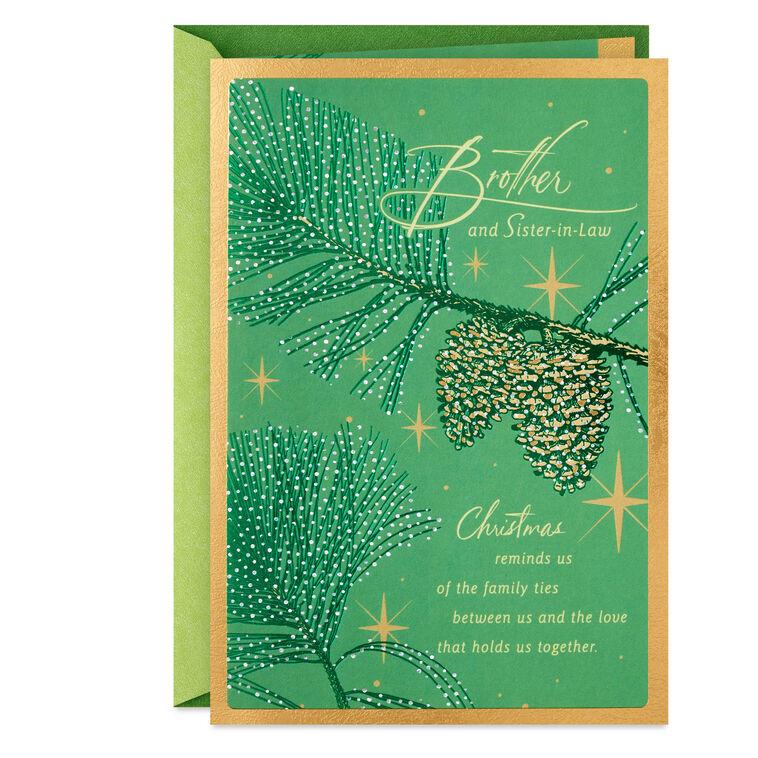 hallmark Family Ties Christmas Card for Brother and Sister-and-Law