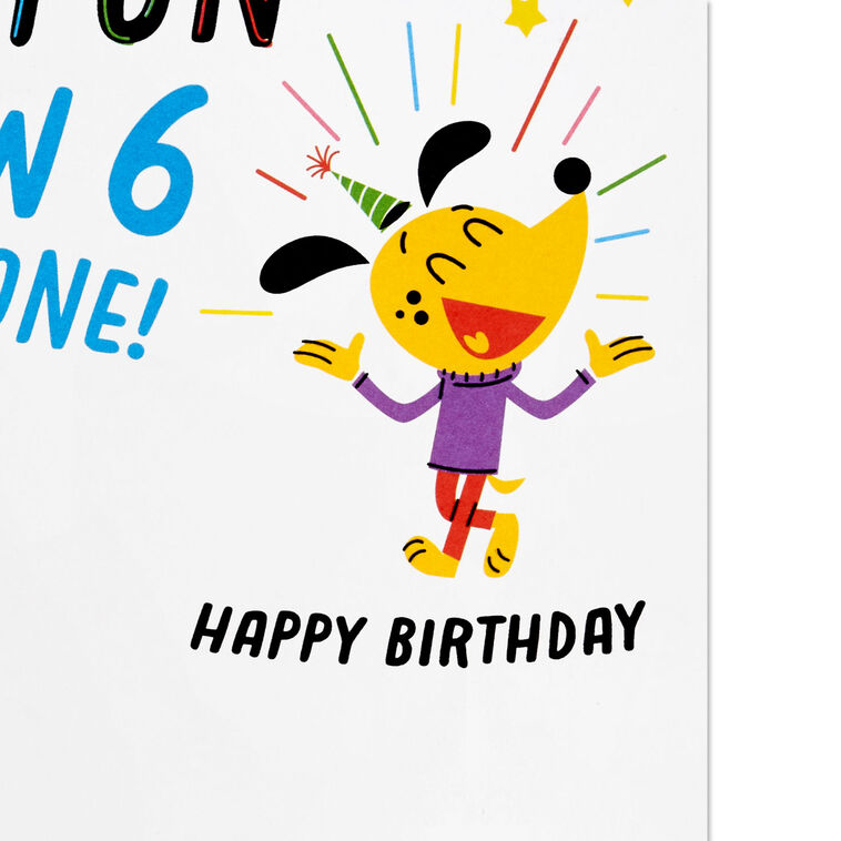 Hallmark Fantastic And Fun 6th Birthday Card With Stickers