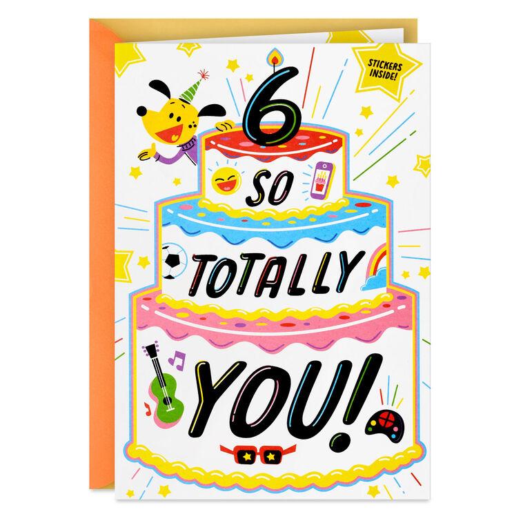 hallmark Fantastic and Fun 6th Birthday Card With Stickers