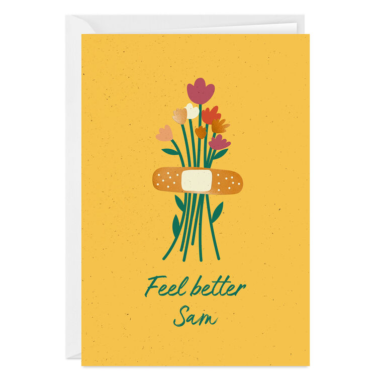hallmark Feel Better Flower Bouquet Custom Get Well Card