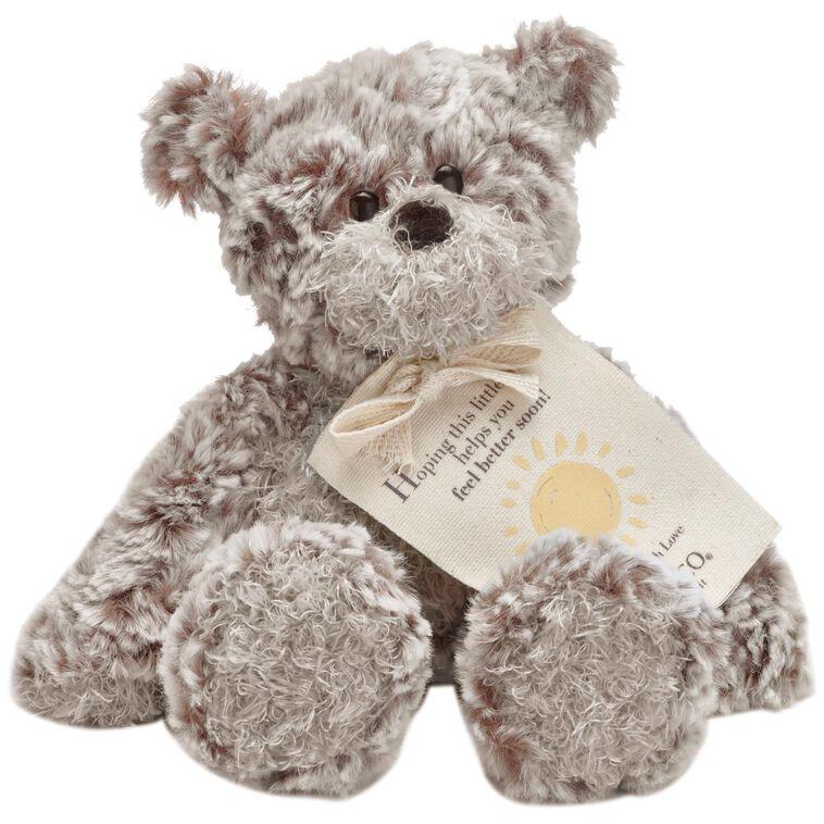 hallmark Feel Better Small Giving Bear Stuffed Animal 8.5"