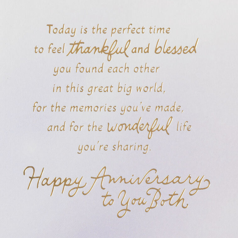 Hallmark Feel Thankful And Blessed Anniversary Card For Couple