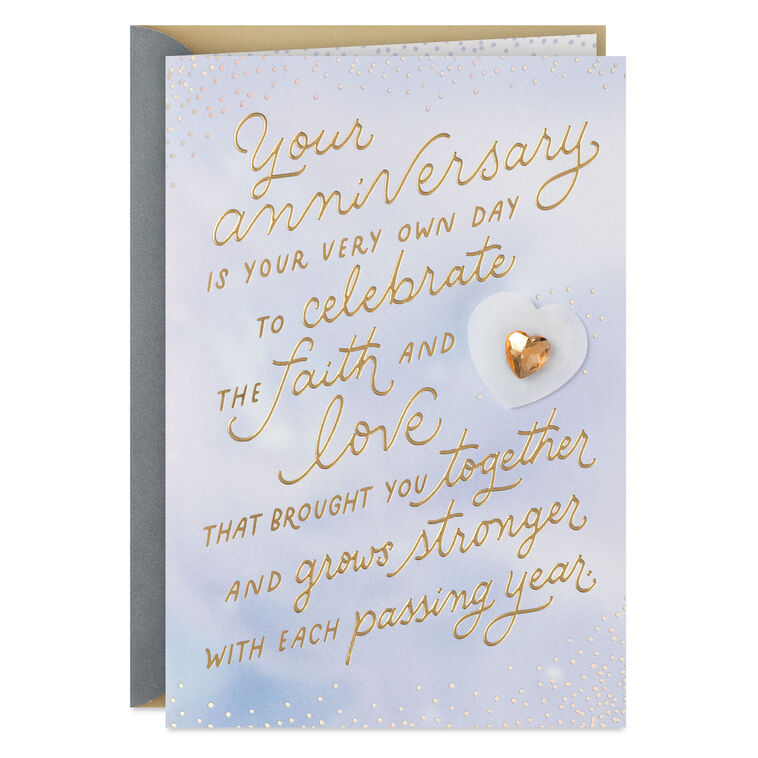 hallmark Feel Thankful and Blessed Anniversary Card for Couple