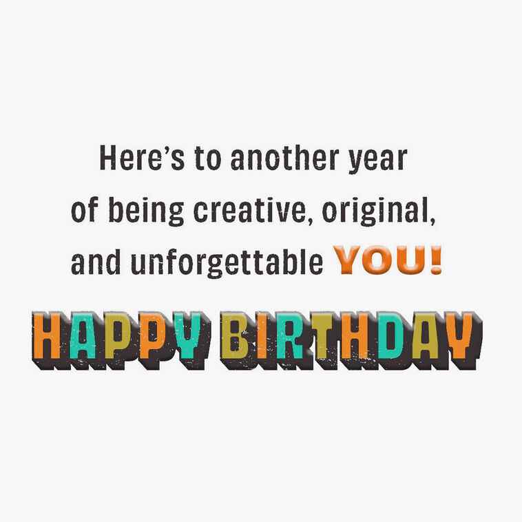 Hallmark Feel The Beat Musical Icons Lettering Birthday Card For Kids