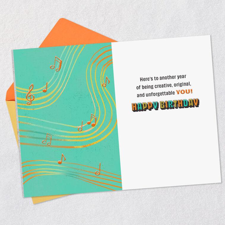 Hallmark Feel The Beat Musical Icons Lettering Birthday Card For Kids