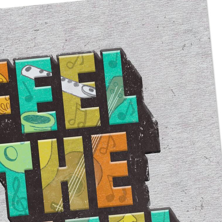 Hallmark Feel The Beat Musical Icons Lettering Birthday Card For Kids