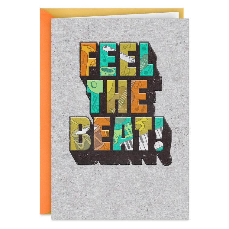 hallmark Feel the Beat Musical Icons Lettering Birthday Card for Kids