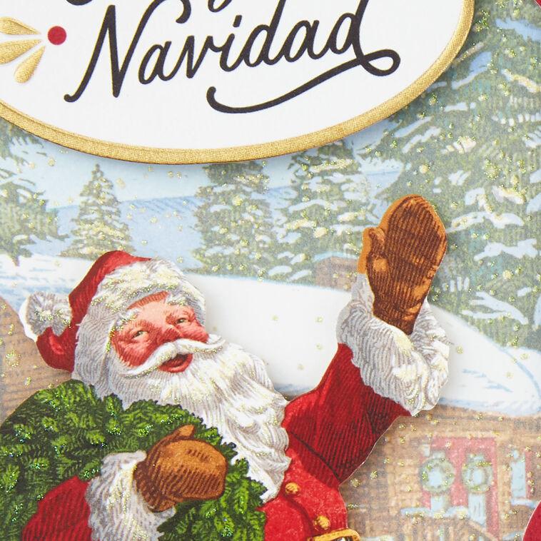 Hallmark Feliz Navidad Santa Spanish-Language Christmas Card