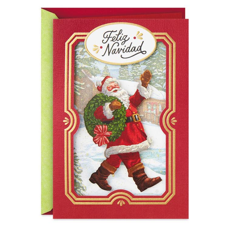 hallmark Feliz Navidad Santa Spanish-Language Christmas Card