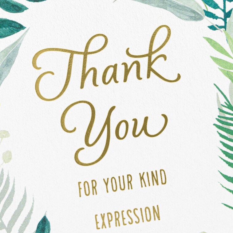 Hallmark Fern Border Sympathy Thank You Notes Pack Of 10