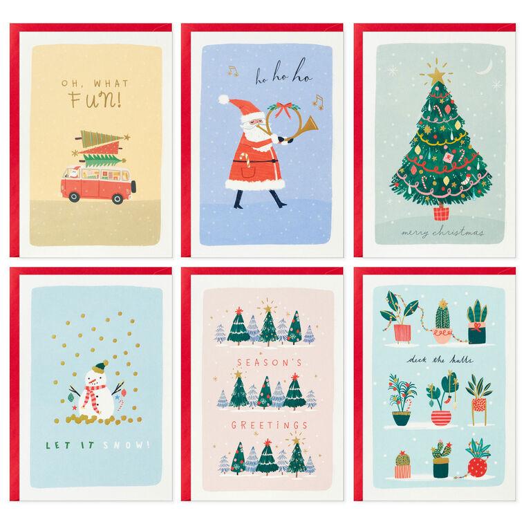 hallmark Festive Fun Boxed Christmas Cards Assortment Pack of 24