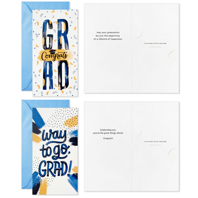 Hallmark Festive Grad Wishes Graduation Cards Assortment Pack Of 36