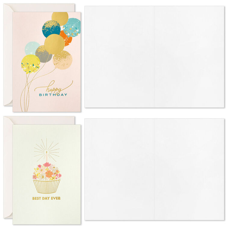 Hallmark Festive Wishes Blank Birthday Cards Pack Of 16