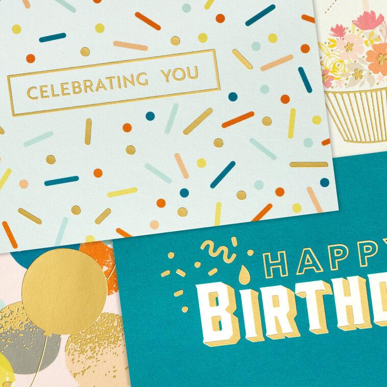 Hallmark Festive Wishes Blank Birthday Cards Pack Of 16