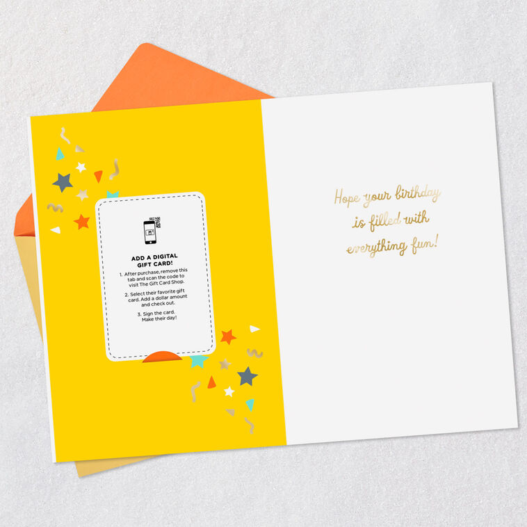 Hallmark Filled With Fun Gift Card Greeting Funny Birthday Card