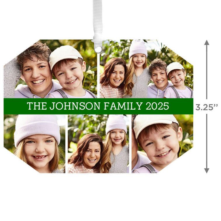 Hallmark Five-Photo Metal Personalized Ornament Custom Photo And Text