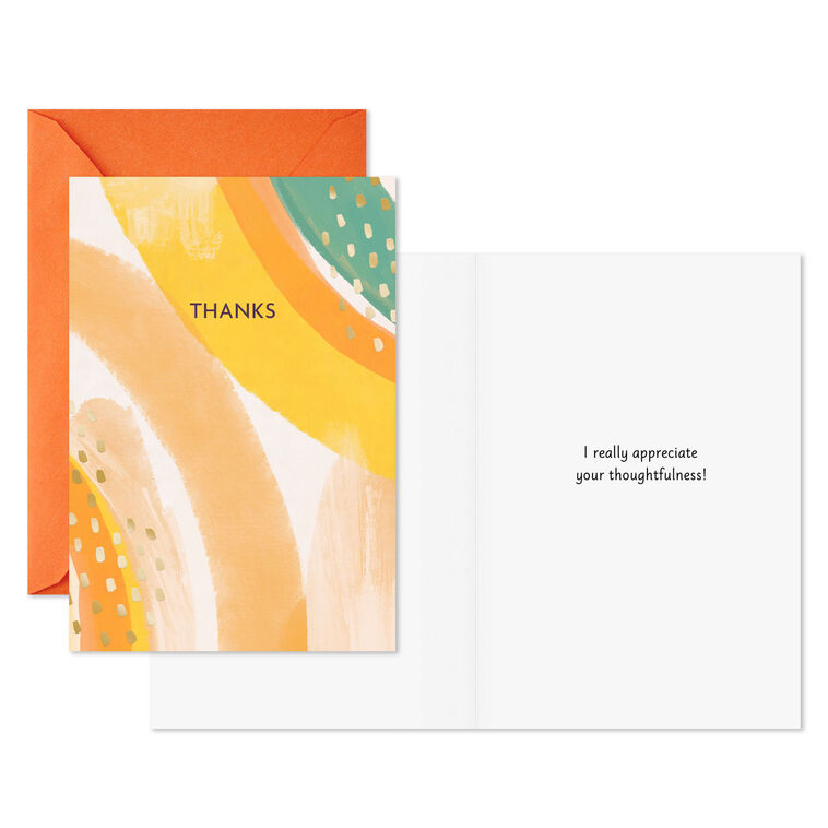Hallmark Floral And Brushstroke Thank You Cards Pack Of 10