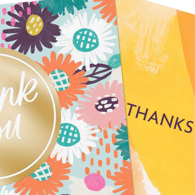 Hallmark Floral And Brushstroke Thank You Cards Pack Of 10