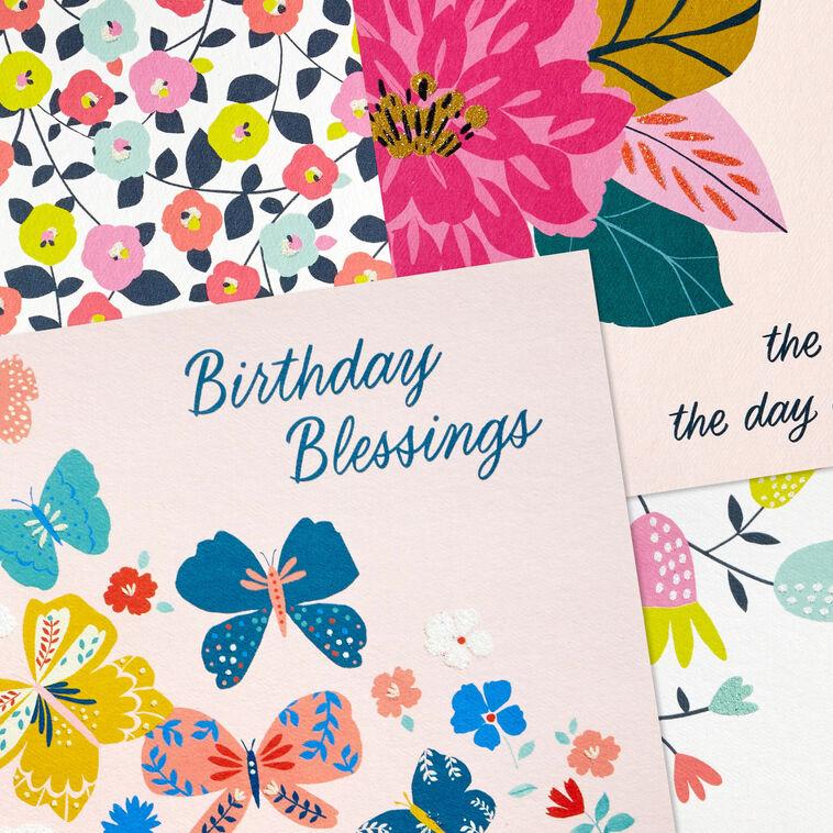 Hallmark Floral Blessings Assorted All-Occasion Cards Pack Of 16