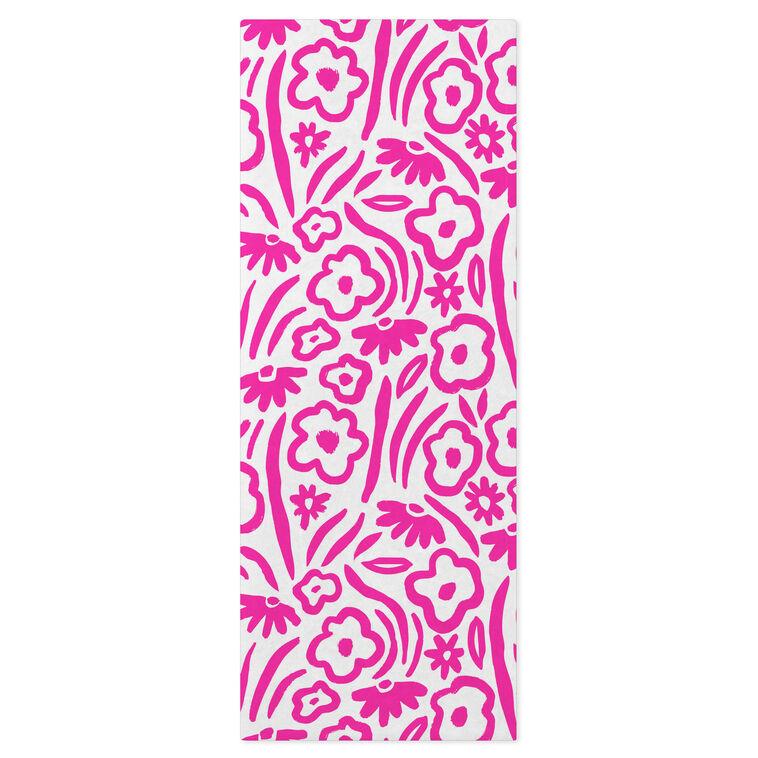 hallmark Floral Pink on White Tissue Paper 6 Sheets