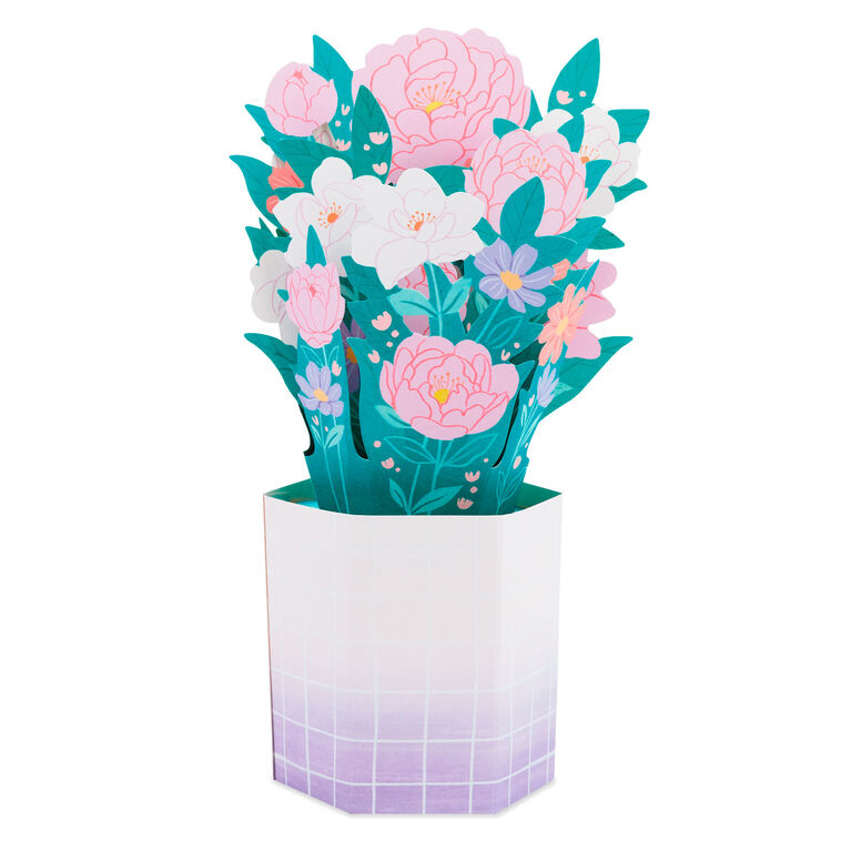 Hallmark Flower Bouquet Have A Beautiful Day 3D Pop-Up Card