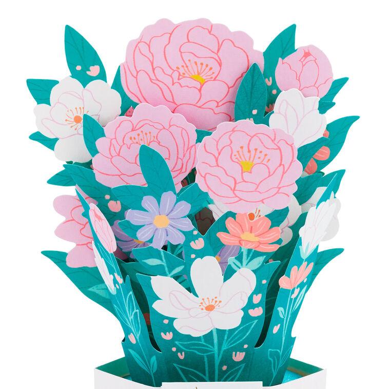 Hallmark Flower Bouquet Have A Beautiful Day 3D Pop-Up Card