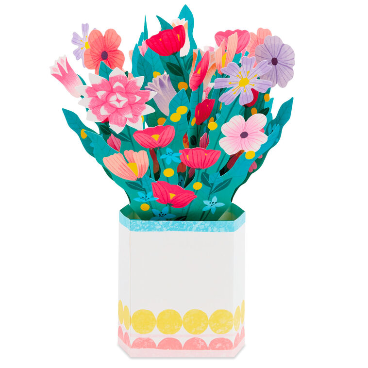 Hallmark Flower Bouquet Just For You 3D Pop-Up Card