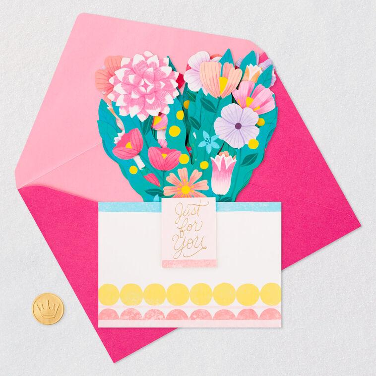 Hallmark Flower Bouquet Just For You 3D Pop-Up Card